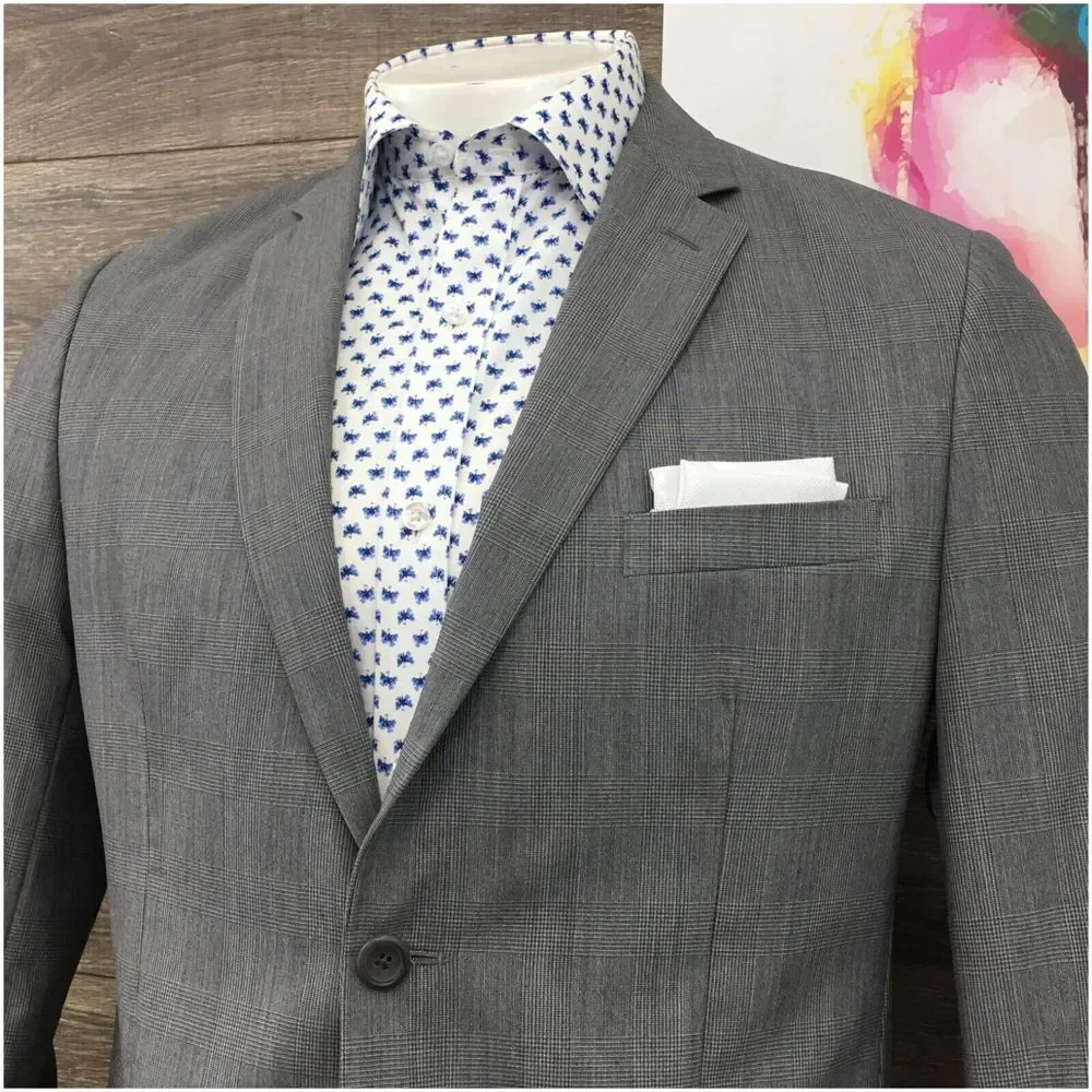 BANANA REPUBLIC Mens Blazer Sport Coat Casual Jacket Size‎ 42R Gray Wool Suit